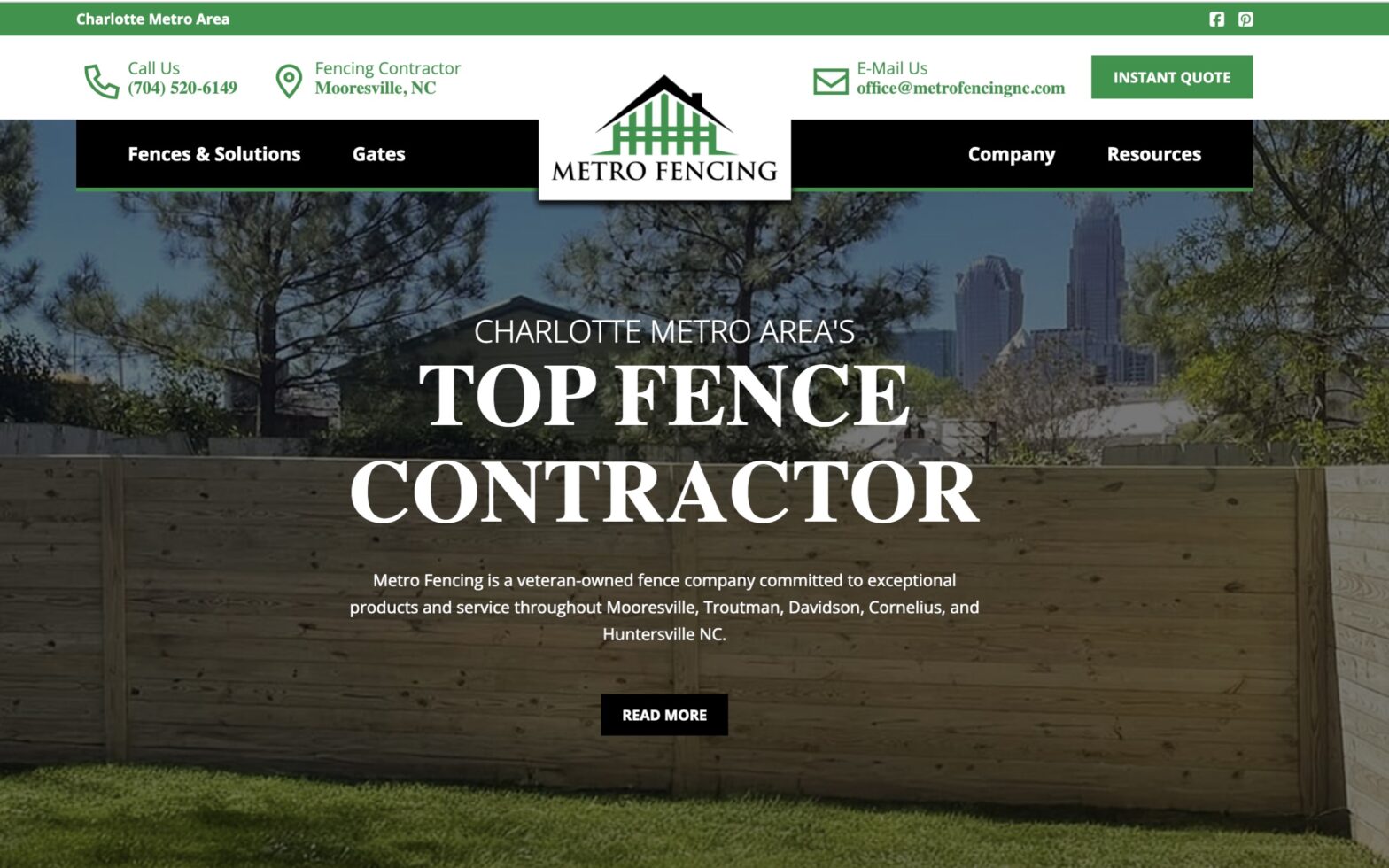 Photo of a Moorseville North Carolina fence company